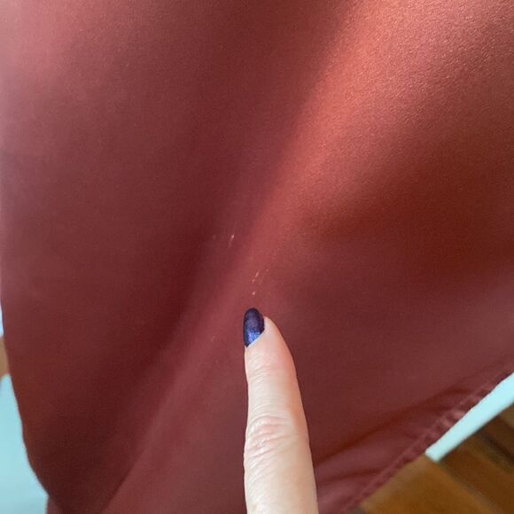 Steele Copper Tie Back Cut Out Slip Maxi Dress with Thigh Split Size Small - Picture 12 of 13